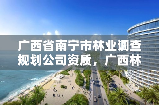 广西省南宁市林业调查规划公司资质,广西林业调查规划院