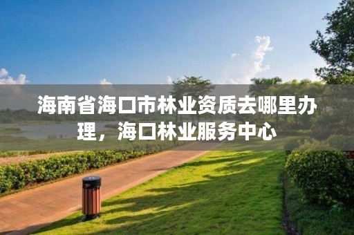 海南省海口市林业资质去哪里办理,海口林业服务中心