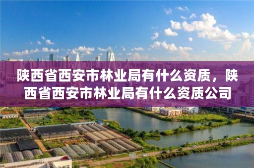 陕西省西安市林业局有什么资质,陕西省西安市林业局有什么资质公司