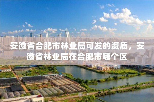安徽省合肥市林业局可发的资质,安徽省林业局在合肥市哪个区