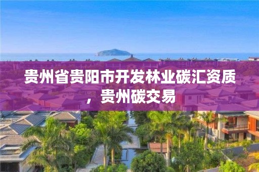 贵州省贵阳市开发林业碳汇资质,贵州碳交易