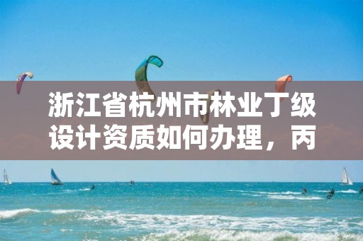 浙江省杭州市林业丁级设计资质如何办理,丙级林业规划设计资质