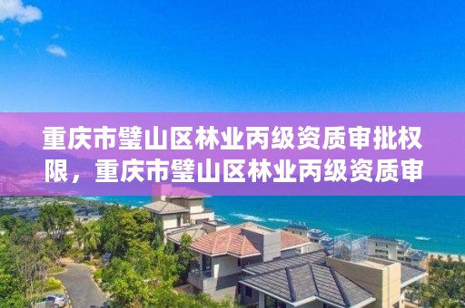 重庆市璧山区林业丙级资质审批权限,重庆市璧山区林业丙级资质审批权限查询