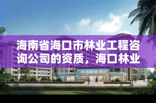 海南省海口市林业工程咨询公司的资质,海口林业总公司