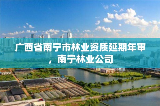 广西省南宁市林业资质延期年审,南宁林业公司