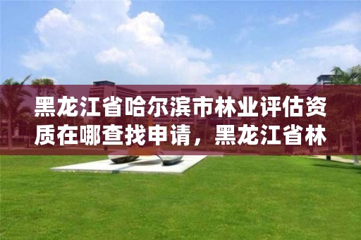 黑龙江省哈尔滨市林业评估资质在哪查找申请,黑龙江省林地评估公司