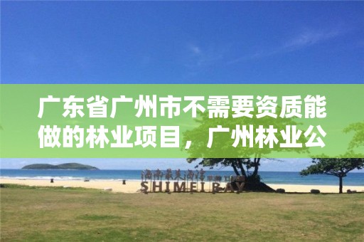 广东省广州市不需要资质能做的林业项目，广州林业公司有哪些