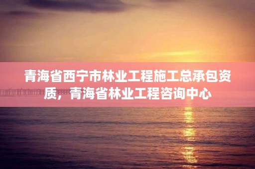 青海省西宁市林业工程施工总承包资质，青海省林业工程咨询中心