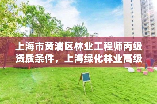 上海市黄浦区林业工程师丙级资质条件,上海绿化林业高级工程师