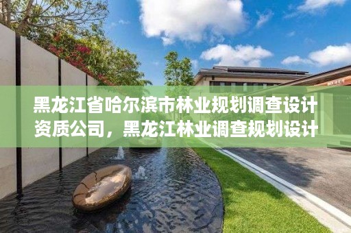 黑龙江省哈尔滨市林业规划调查设计资质公司,黑龙江林业调查规划设计院
