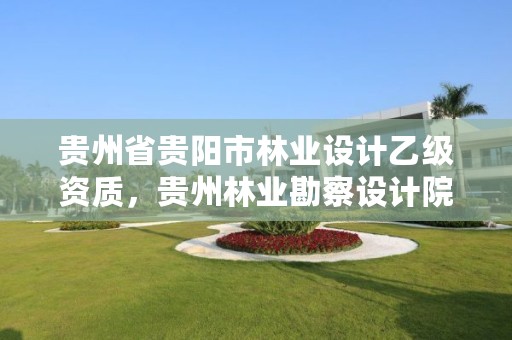 贵州省贵阳市林业设计乙级资质,贵州林业勘察设计院