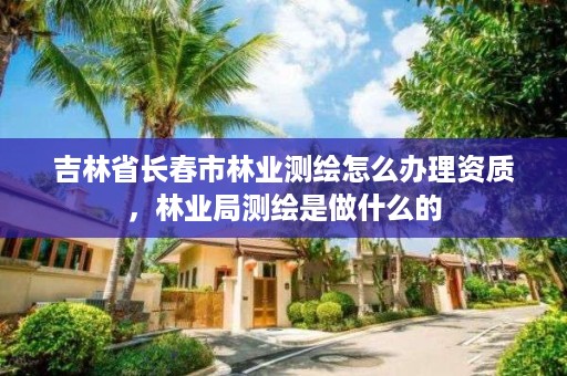 吉林省长春市林业测绘怎么办理资质,林业局测绘是做什么的