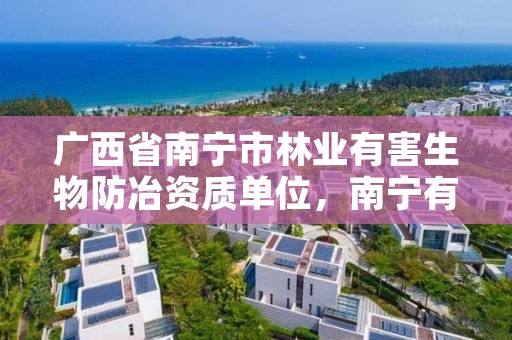 广西省南宁市林业有害生物防冶资质单位,南宁有害生物防治