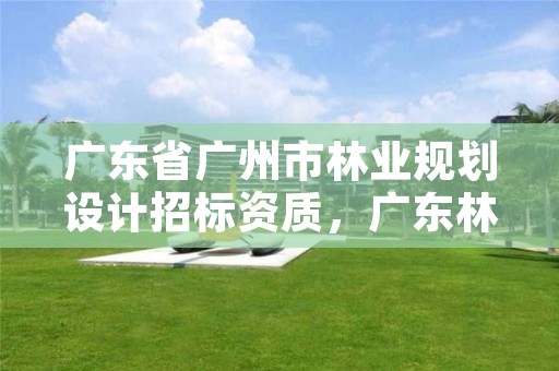 广东省广州市林业规划设计招标资质，广东林业调查规划设计资质