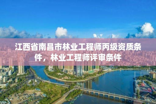 江西省南昌市林业工程师丙级资质条件,林业工程师评审条件