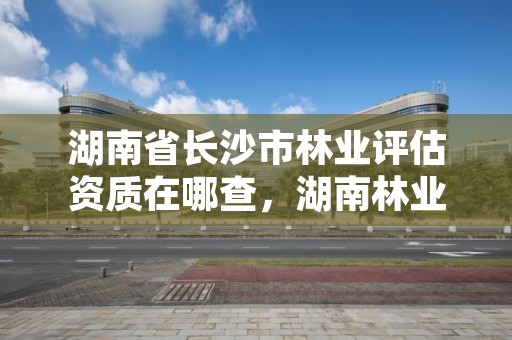 湖南省长沙市林业评估资质在哪查，湖南林业信息网林权证查询