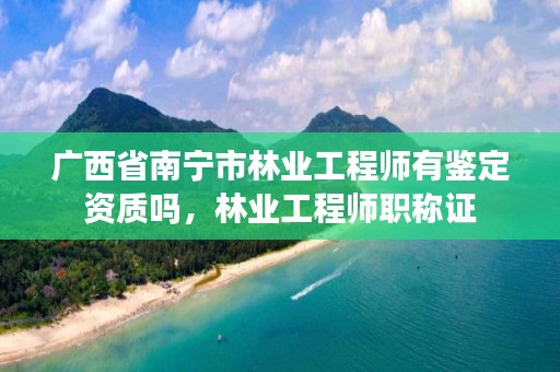 广西省南宁市林业工程师有鉴定资质吗,林业工程师职称证