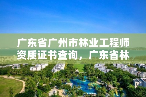 广东省广州市林业工程师资质证书查询，广东省林业技术职称评审条件