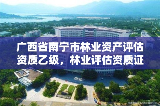 广西省南宁市林业资产评估资质乙级,林业评估资质证书