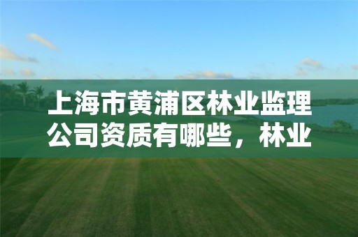 上海市黄浦区林业监理公司资质有哪些,林业工程监理公司