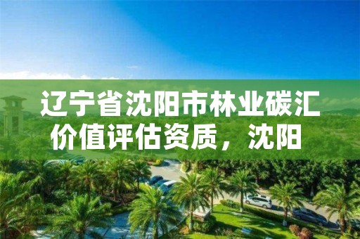 辽宁省沈阳市林业碳汇价值评估资质,沈阳 碳交易