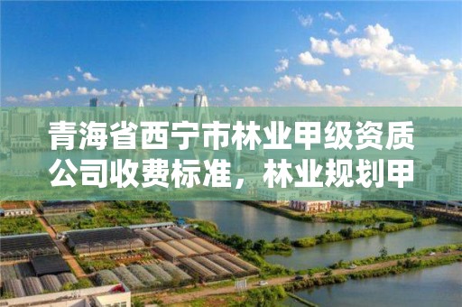 青海省西宁市林业甲级资质公司收费标准,林业规划甲级资质单位