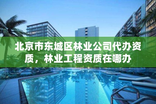 北京市东城区林业公司代办资质,林业工程资质在哪办