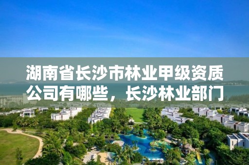 湖南省长沙市林业甲级资质公司有哪些，长沙林业部门