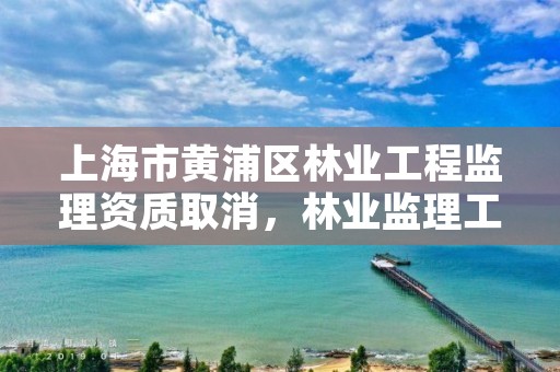 上海市黄浦区林业工程监理资质取消,林业监理工程师证