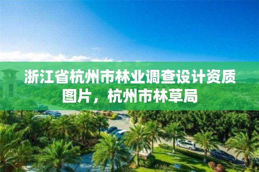 浙江省杭州市林业调查设计资质图片，杭州市林草局