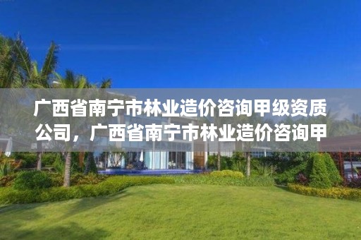广西省南宁市林业造价咨询甲级资质公司,广西省南宁市林业造价咨询甲级资质公司