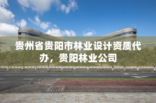 贵州省贵阳市林业设计资质代办,贵阳林业公司
