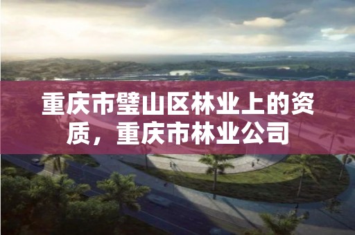 重庆市璧山区林业上的资质,重庆市林业公司