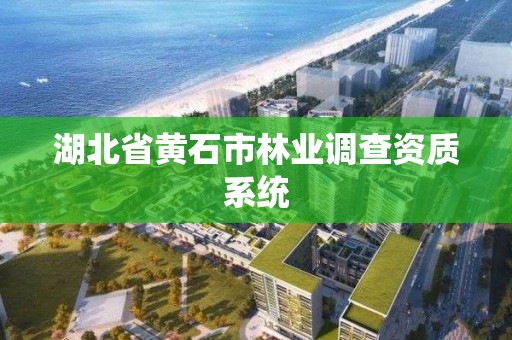 湖北省黄石市林业调查资质系统