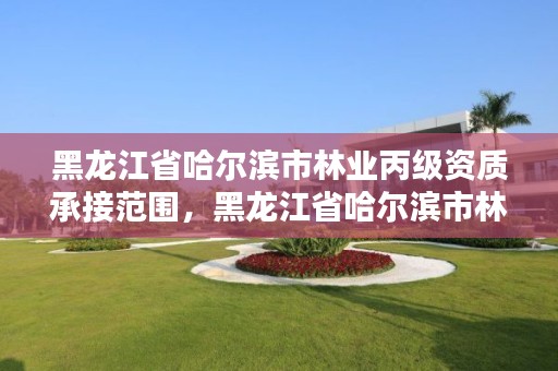 黑龙江省哈尔滨市林业丙级资质承接范围,黑龙江省哈尔滨市林业局官网