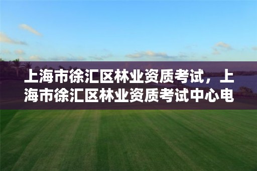 上海市徐汇区林业资质考试,上海市徐汇区林业资质考试中心电话