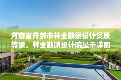 河南省开封市林业勘察设计资质等级,林业勘测设计院是干嘛的