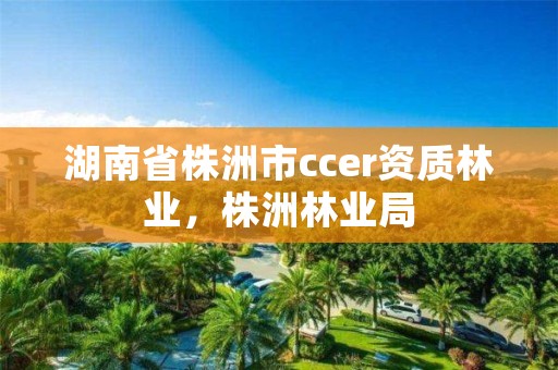 湖南省株洲市ccer资质林业，株洲林业局