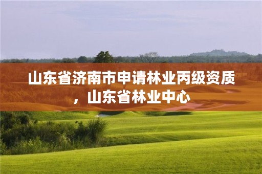 山东省济南市申请林业丙级资质,山东省林业中心