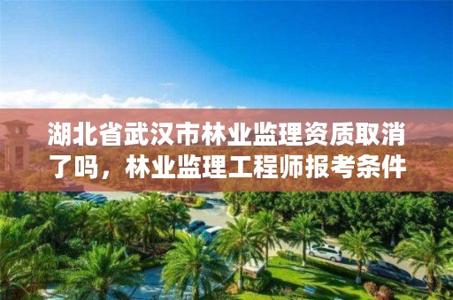 湖北省武汉市林业监理资质取消了吗,林业监理工程师报考条件