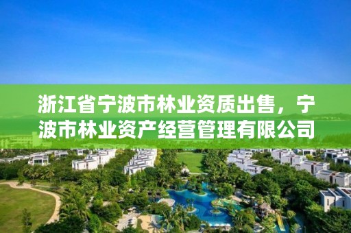 浙江省宁波市林业资质出售，宁波市林业资产经营管理有限公司