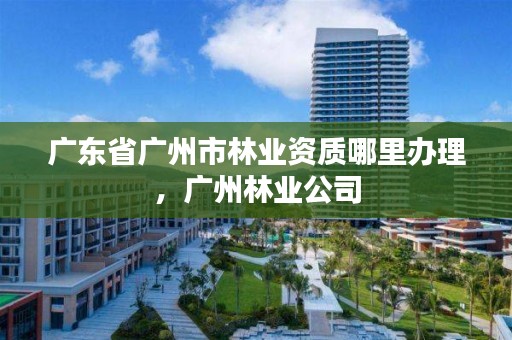广东省广州市林业资质哪里办理,广州林业公司