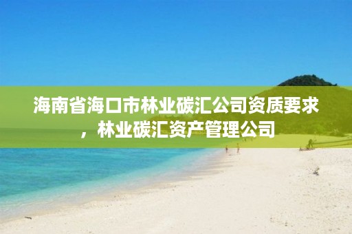 海南省海口市林业碳汇公司资质要求，林业碳汇资产管理公司