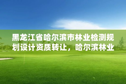 黑龙江省哈尔滨市林业检测规划设计资质转让,哈尔滨林业调查规划有限公司