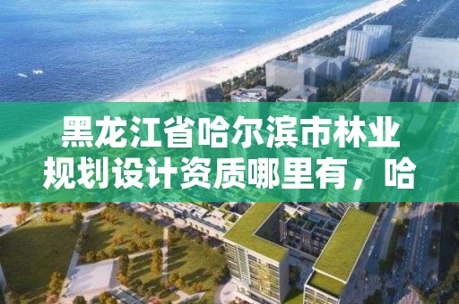 黑龙江省哈尔滨市林业规划设计资质哪里有,哈尔滨市林业局直属林场