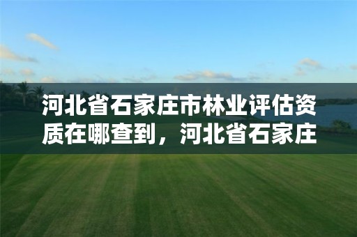 河北省石家庄市林业评估资质在哪查到，河北省石家庄市林业评估资质在哪查到信息
