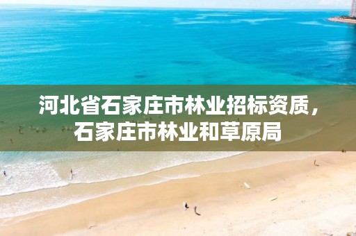 河北省石家庄市林业招标资质，石家庄市林业和草原局