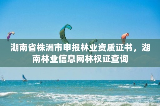 湖南省株洲市申报林业资质证书,湖南林业信息网林权证查询