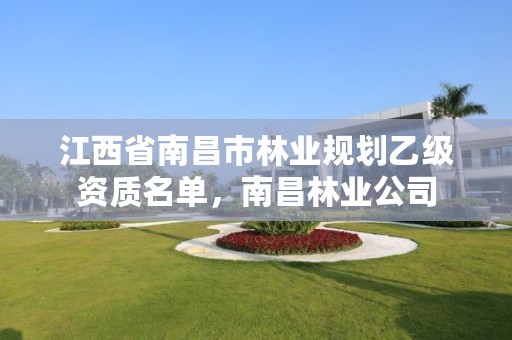 江西省南昌市林业规划乙级资质名单,南昌林业公司