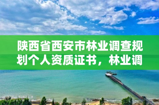 陕西省西安市林业调查规划个人资质证书,林业调查规划设计资质证书查询